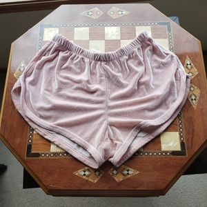 Rare Brandy Melville/John Galt pink velvet shorts